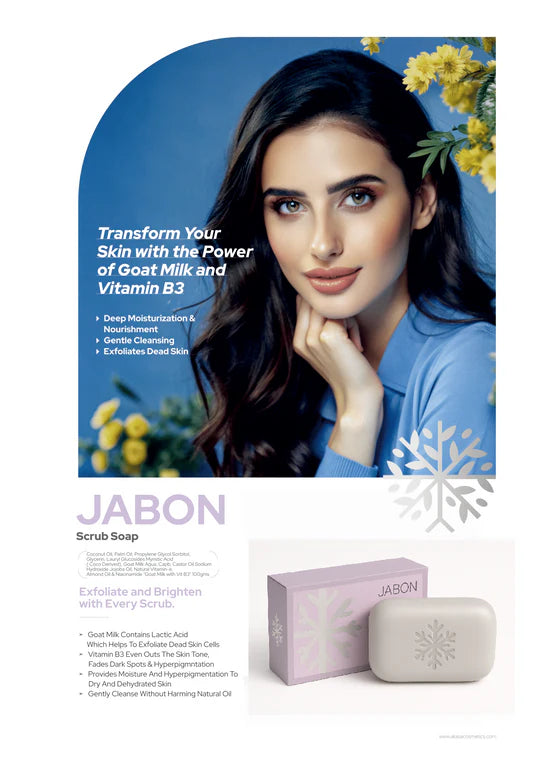 Jabon Goat Milk With Vitamin B3 Scrub Soap 100gm