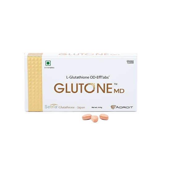 Glutone MD L-Glutathione 3X10, 30 TAB Dermatics.in Glutone MD L-Glutathione 3X10, 30 TAB Dermatics.in