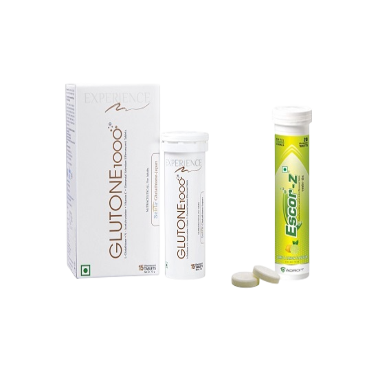 Glutone 1000 15 TAB with Escor Z -Lime & Lemon Flavour, 20TAB Dermatics.in Glutone 1000 15 TAB with Escor Z -Lime & Lemon Flavour, 20TAB Dermatics.in