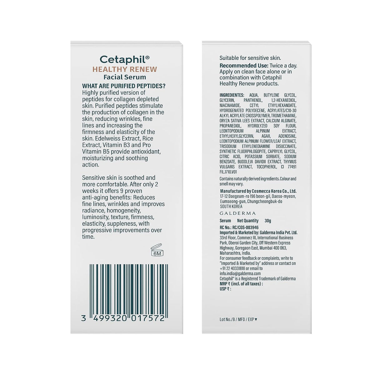 Cetaphil Healthy Renew Facial Serum 30gm