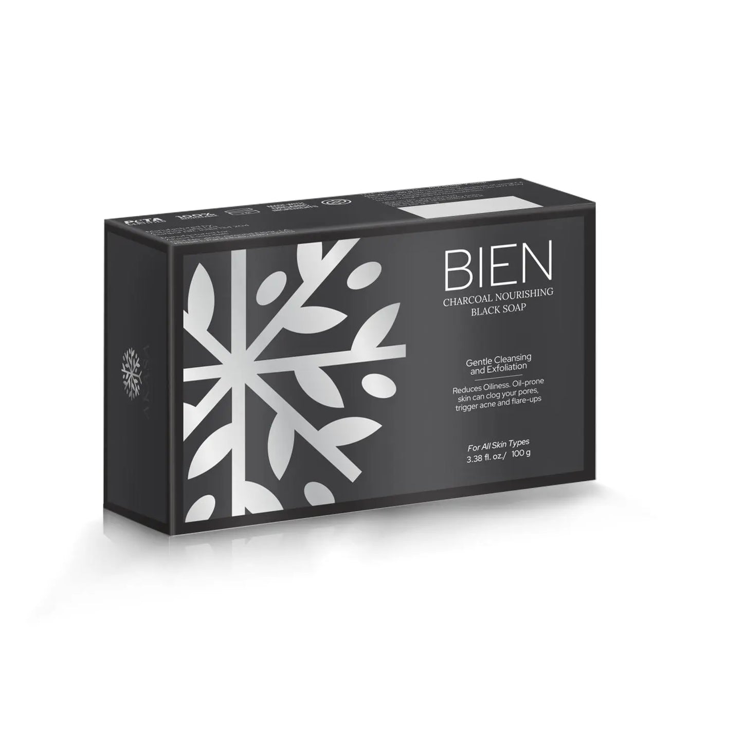 Bien Charcoal Nourishing Black Soap 100gm