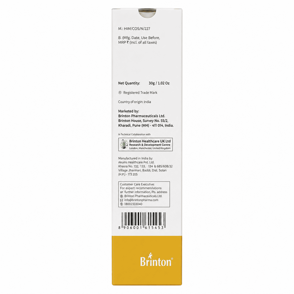 Brinton D'experts Hyaluronic Acid Face Serum 30gm