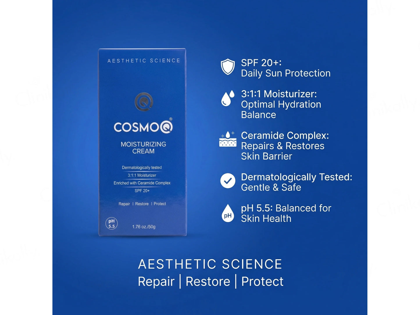 Cosmoq moisturizing cream, 50g