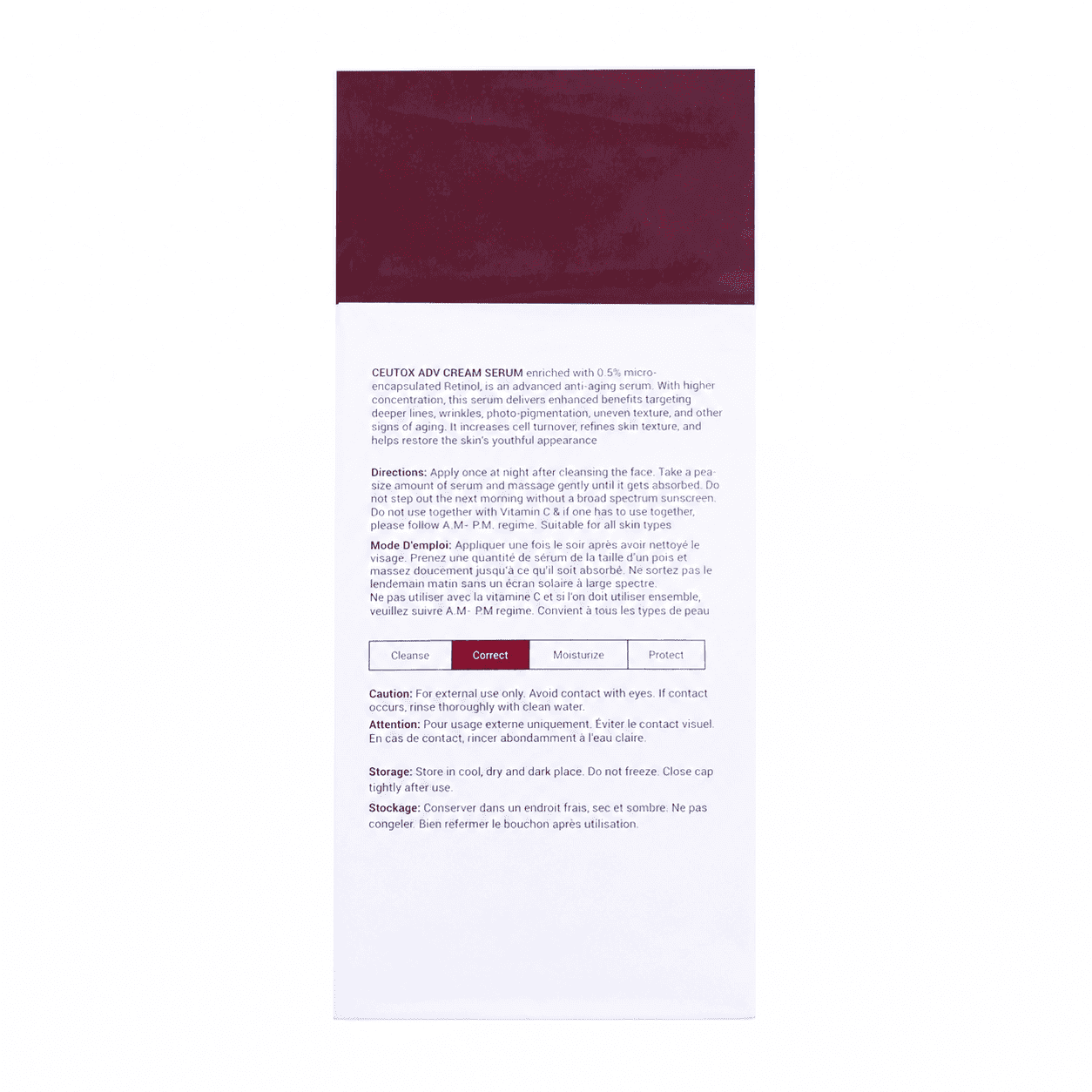 Ceutox ADV 0.5% Retinol Cream Serum, 30ml