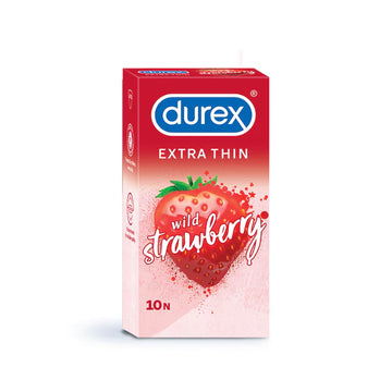 Durex Extra Thin Condom (Wild Strawberry) (10 COND) (PACK OF 3)