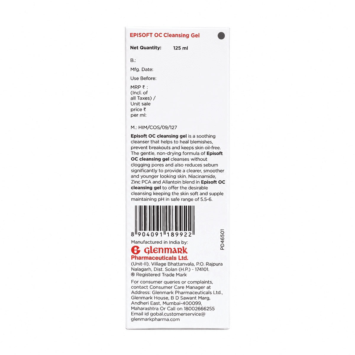 Episoft OC Cleansing Gel, 125ml
