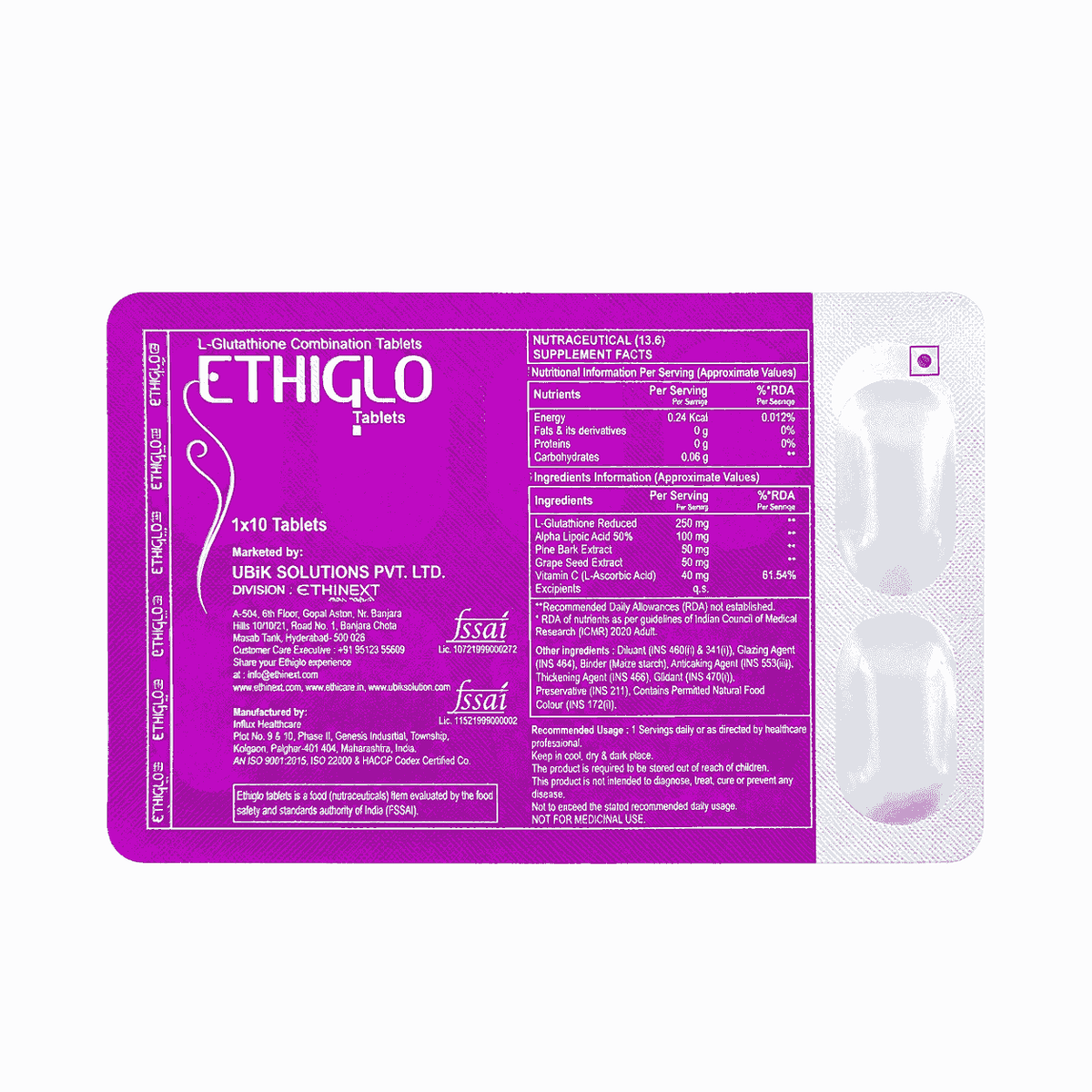 Ethiglo Tablet 10Tab