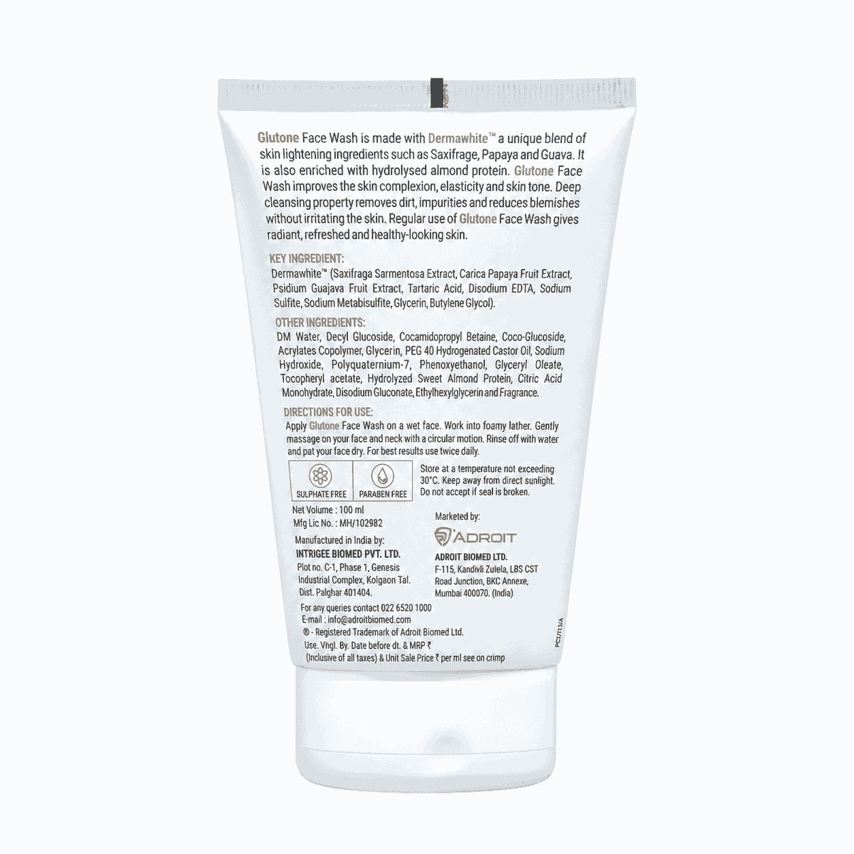 Glutone Face wash 100ml