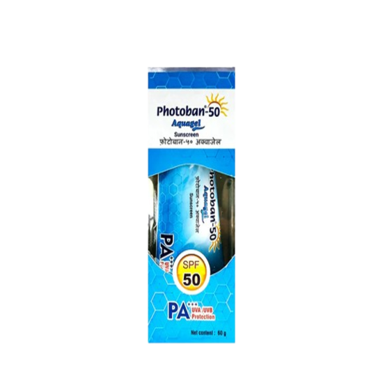 Photoban-50 Aquagel Sunscreen SPF 50 PA+++, 60GM