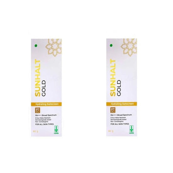 Sunhalt gold hydrating sunscreen spf 50 PA+++, 60gm
