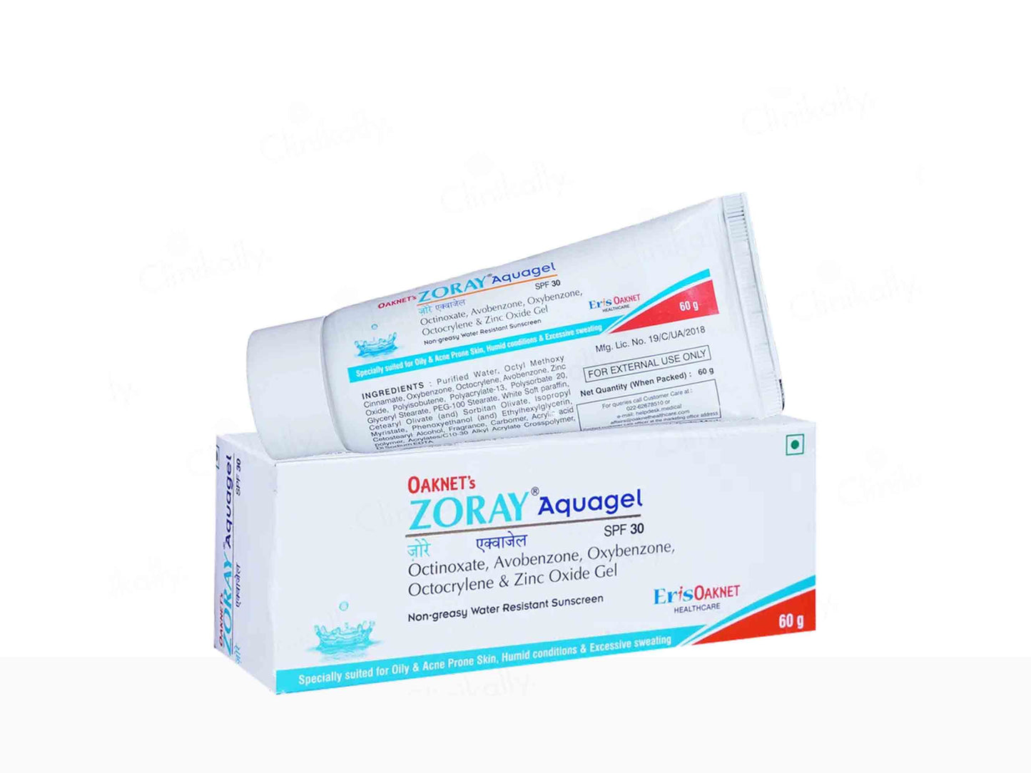 Zoray Aquagel Sunscreen SPF 30, 60gm