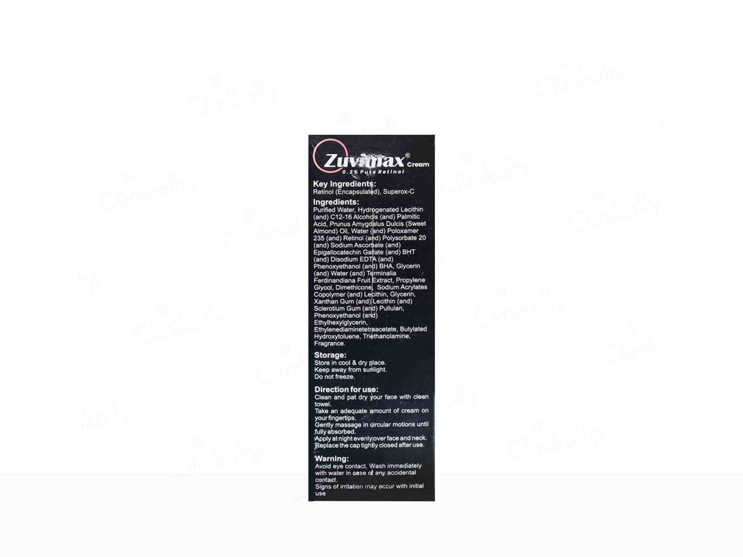 Zuvimax 0.2% Pure Retinol Cream, 20gm
