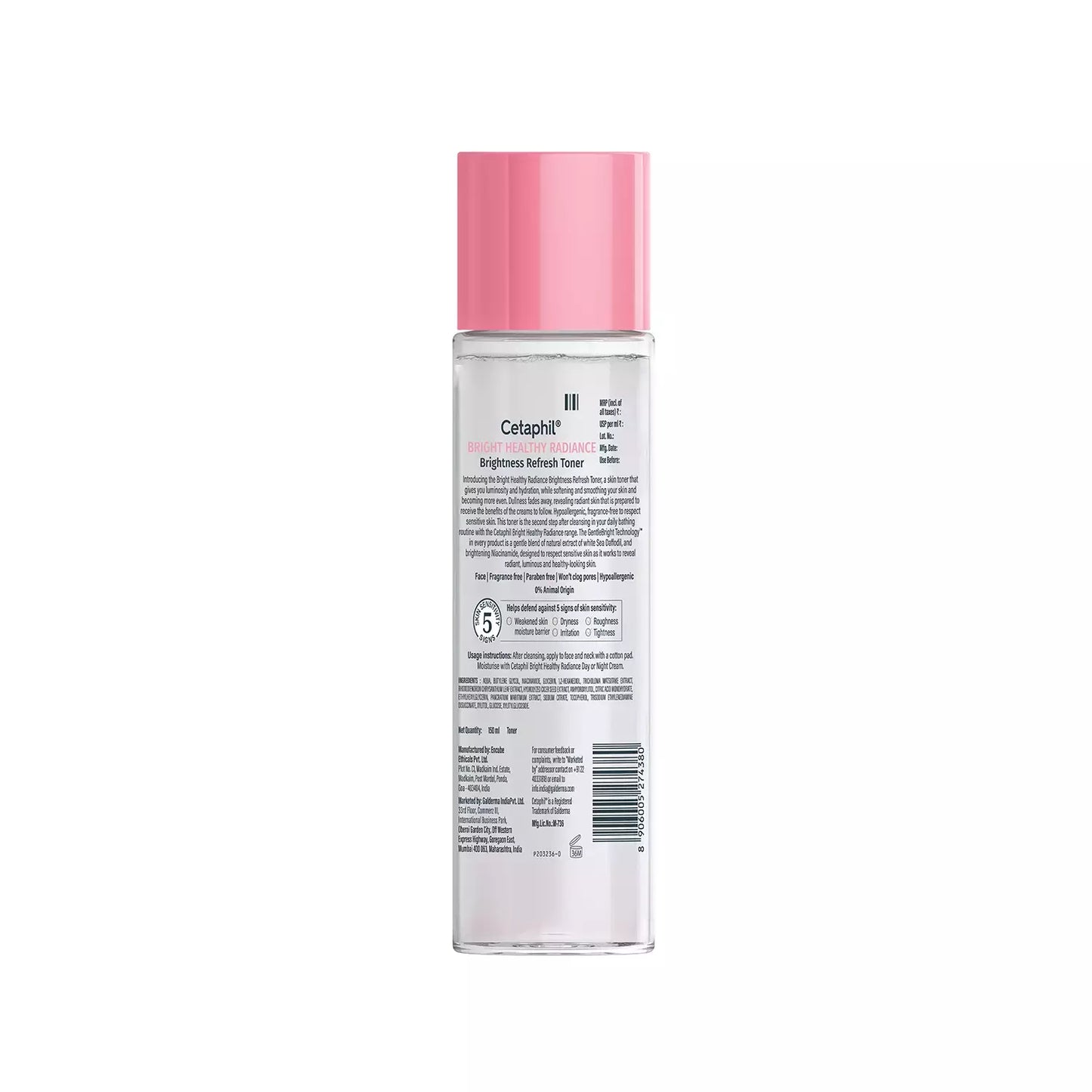 Cetaphil Bright Healthy Radiance Brightness Refresh Toner, 150 ml