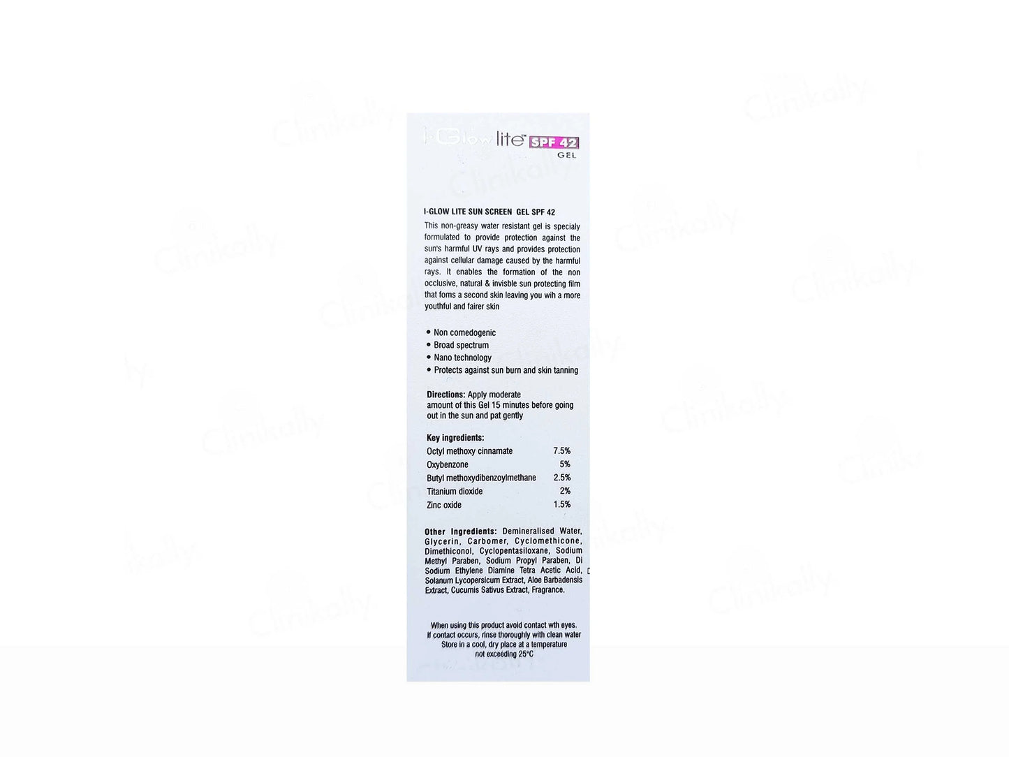 I Glow Lite SPF 42 Sunscreen Gel 60ml