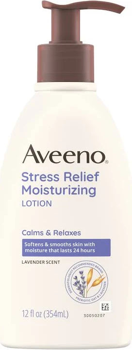 Aveeno Stress Relief Moisturizing Lotion calms & relaxes with lavender scent, 354ml