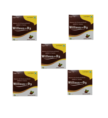 Willsun-D3 Tablets 1x4 Cpas (PACK OF 5)