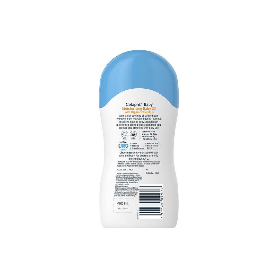 Cetaphil Baby Moisturising Oil With Organic Calendula, 200ml
