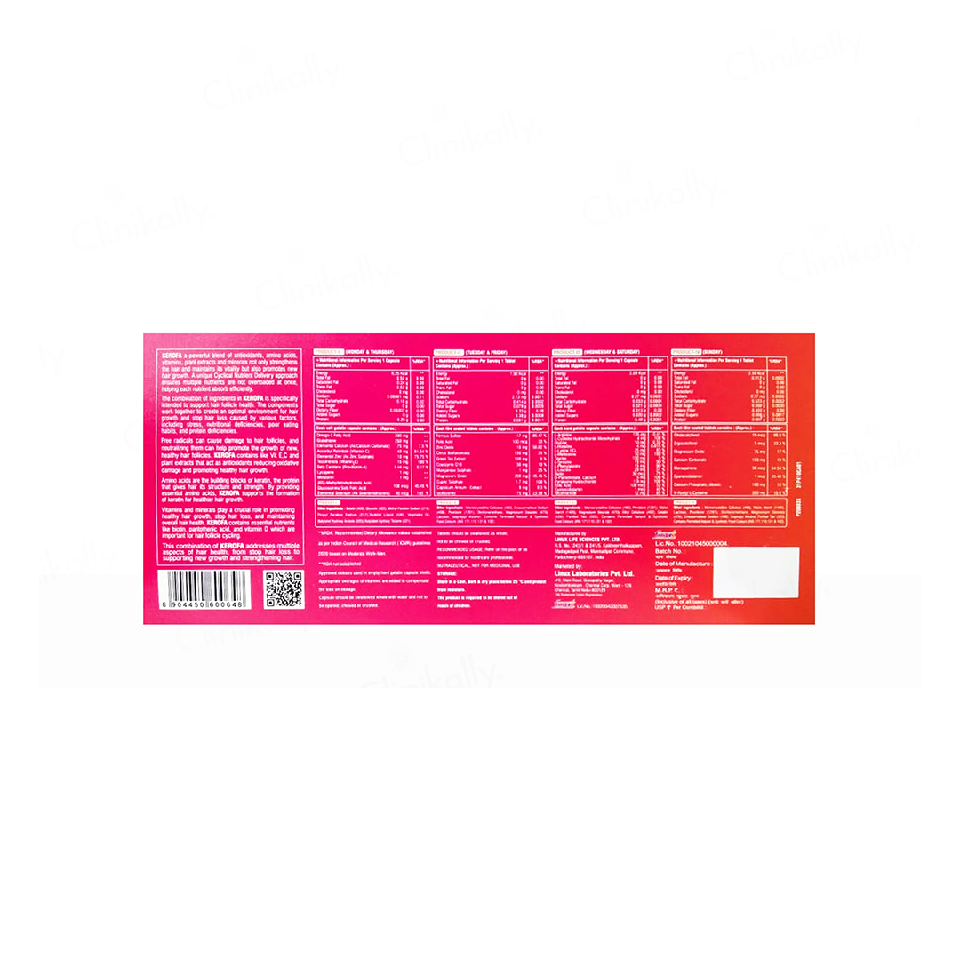 Kerofa Hair Growth Nutraceutical Supplement Combokit, 1 Kit