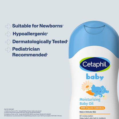 Cetaphil Baby Moisturising Oil With Organic Calendula, 200ml