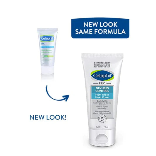 Cetaphil PRO Dryness Control Night Repair Hand Cream, 50ml