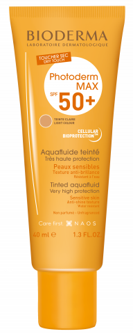 Bioderma Photoderm Max Aquafluide SPF 50+ Teinte Claire Light Colour,  40ML