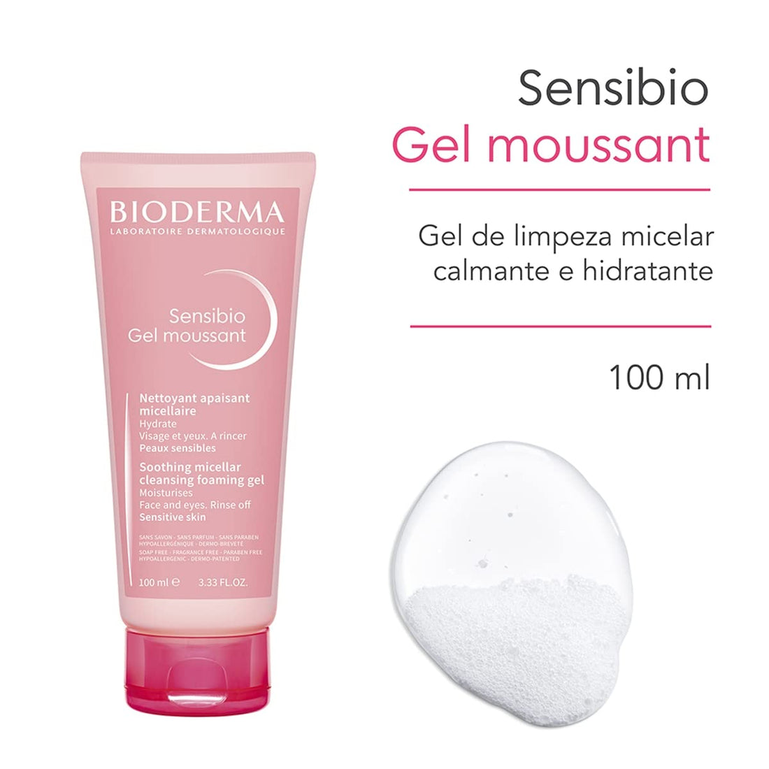 Bioderma Sensibio Gel Moussant Soothing Micellar Cleansing Foaming Gel,  100ml