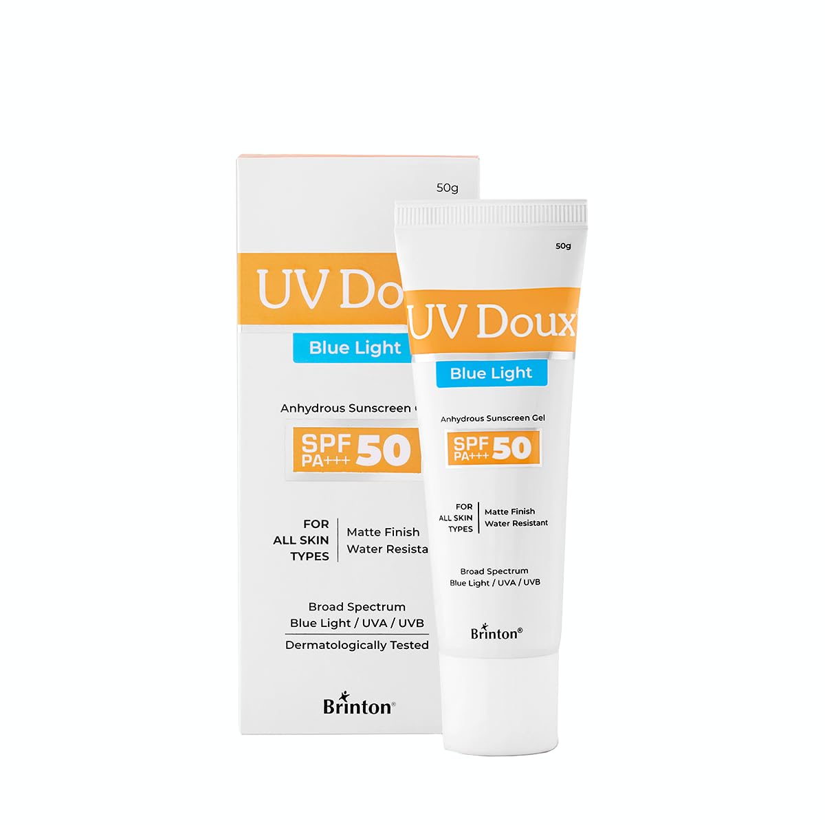 UV Doux Blue Sunscreen Gel SPF 50, 50gm