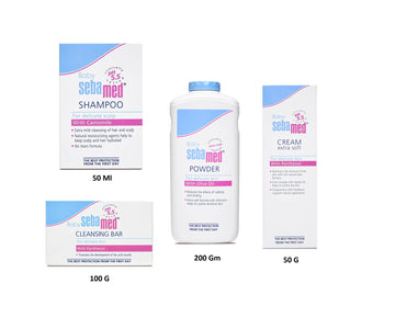 Sebamed Baby Cream (50g) Powder (200g) Cleaning Bar (100g) Shampoo (50g) combo