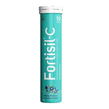 Fortisil C- High Performance Marine Collagen Effervescent Tablets | Vitamin C, 10 Tab