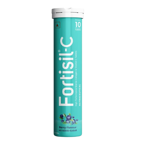 Fortisil C- High Performance Marine Collagen Effervescent Tablets | Vitamin C, 10 Tab