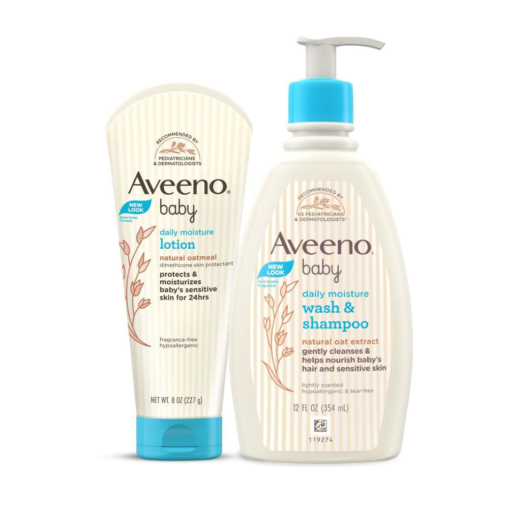 Aveeno Daily Moisturizing Combo Moisturizing Lotion 227g and Moisturizing Bath 354ml
