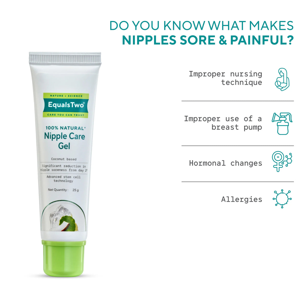 EqualsTwo Nipple Care Gel 25gm