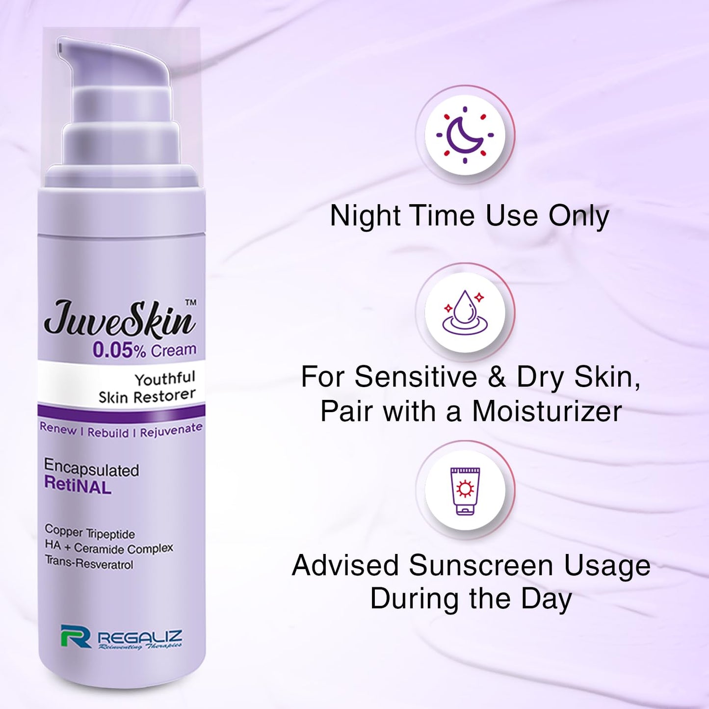 JuveSkin 0.05% Retinal Night Cream 30gm