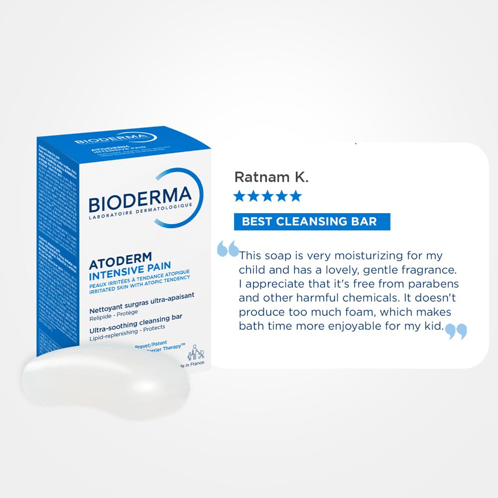 Bioderma Atoderm Intensive Pain Ultra soothing Cleansing Bar, 150gm