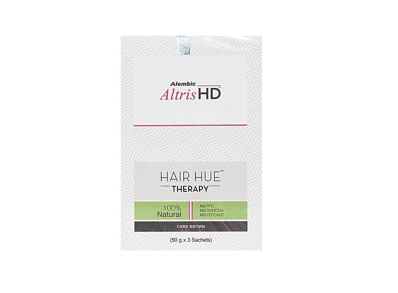 Altris HD Hair Hue Therapy Dark Brown 50g  1 PACKET of 3 Sachets