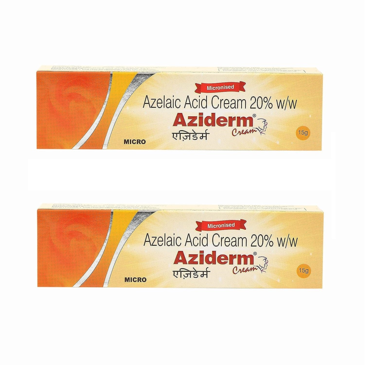 Aziderm 20% Cream 15gm (pack of 2)