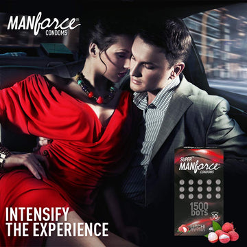 Manforce Mix Flavoured Condom Set of 6 (Sunny Edition, Black Grapes, Strawberry, Chacolate, Hazelnut, 1500Dots Litchi (1 Pack 10 Condoms)
