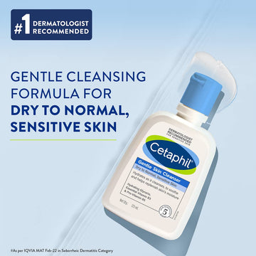 Cetaphil Face Wash Gentle Skin Cleanser for Dry to Normal, Sensitive Skin, 125 ml.