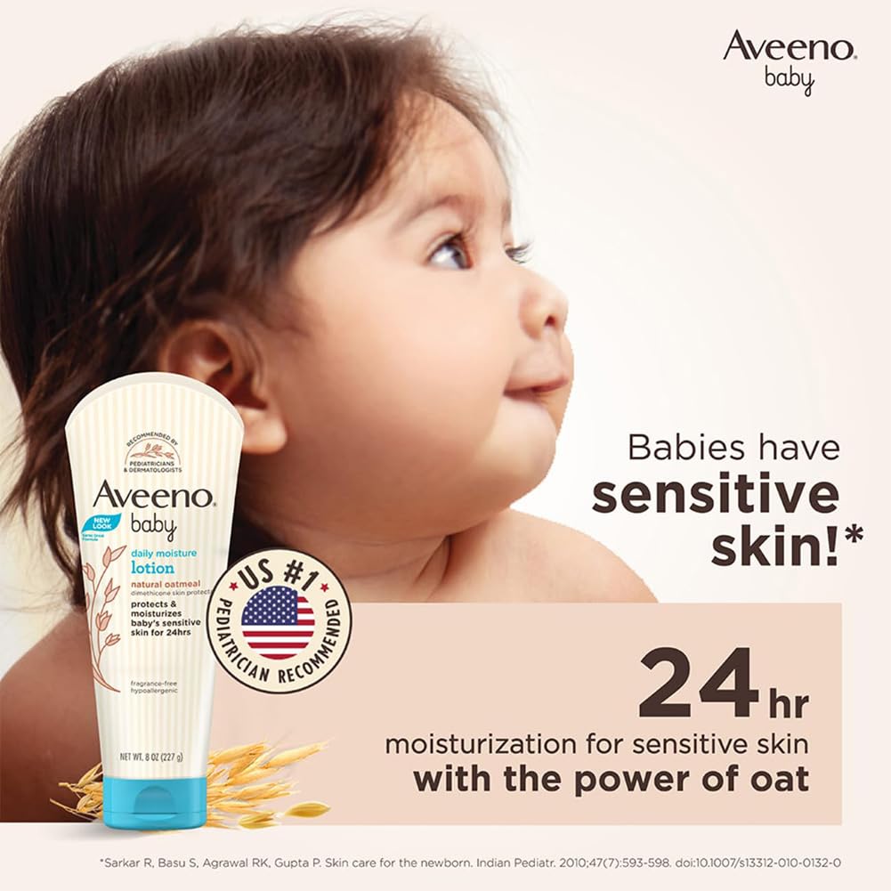Aveeno Daily Moisturizing Combo Moisturizing Lotion 227g and Moisturizing Bath 354ml