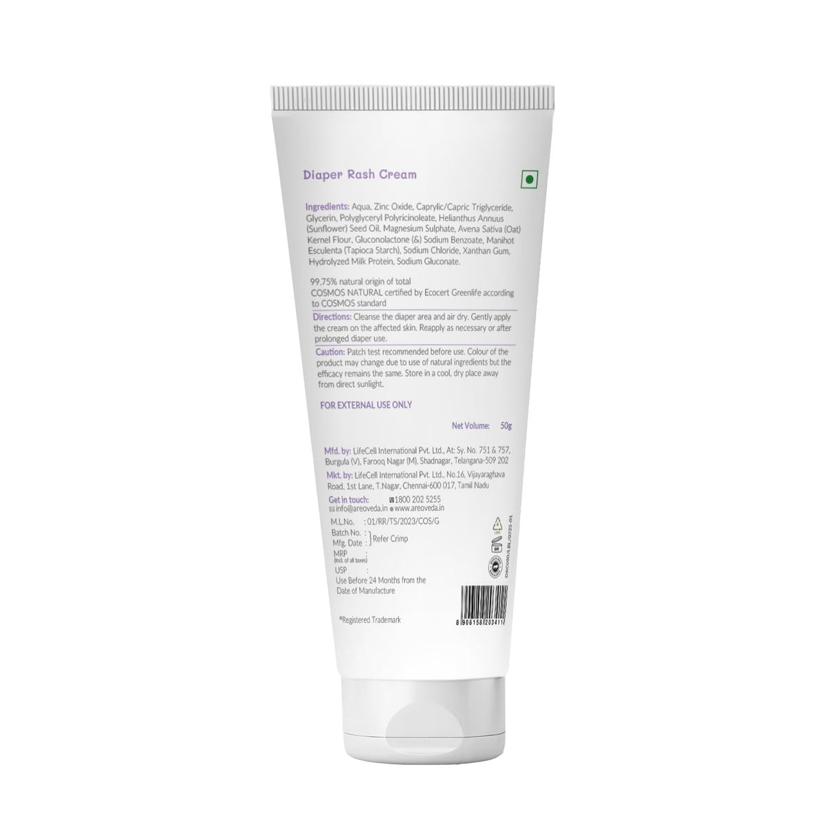 AreoVeda Diaper Rash Cream 50gm