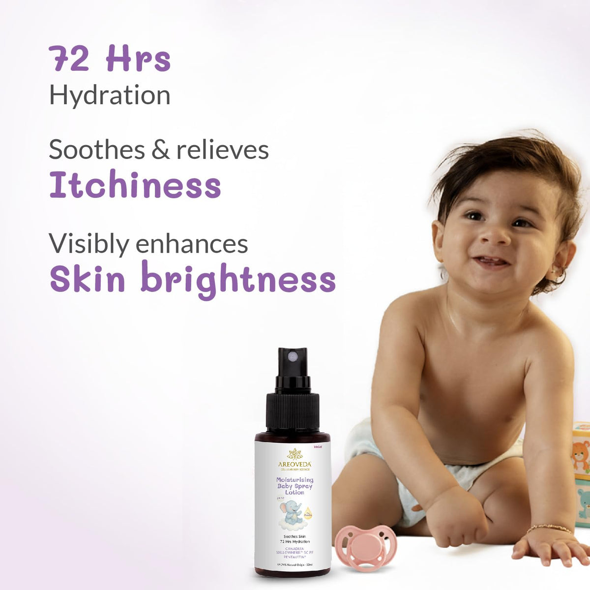 AreoVeda Moisturising Baby Spray Lotion 50ml