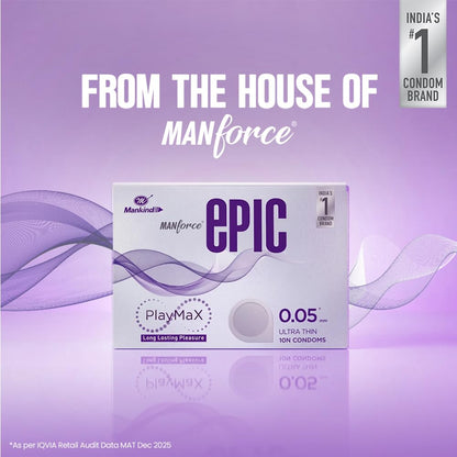 Manforce Epic Playmax Climax Delay Ultra Thin Condom| 10N