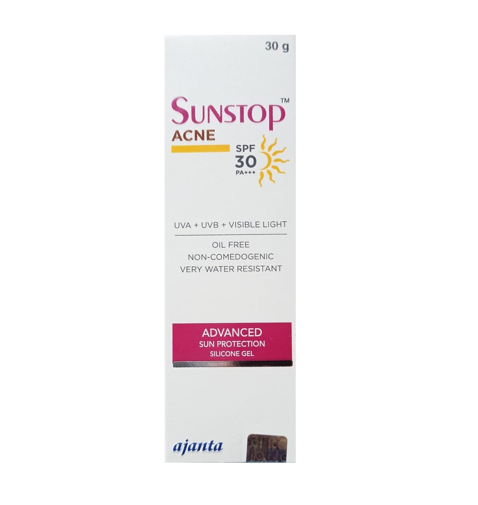 Sunstop Acne SPF 30 PA +++ Sunscreen Gel, 30g