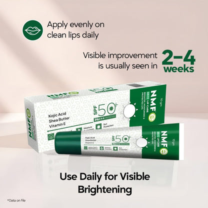 NMFe Brite Lip Care SPF 50 PA+++ Brightening & Hydrating Lip Balm, 10gm