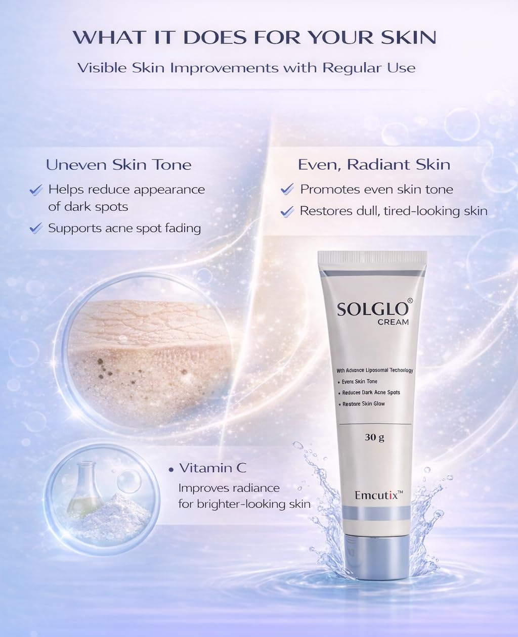 Solglo Demelanising Cream, 30g