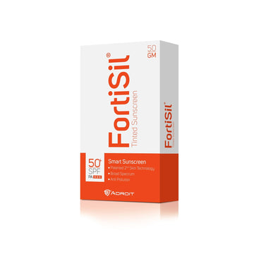 Fortisil Spf 50+ Spf PA+++ Tinted Smart Sunscreen ,50gm