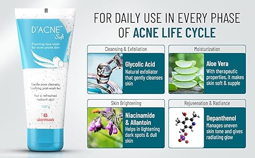 D Acne Soft Face Wash, 100GM