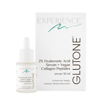 Glutone 2% Hyaluronic Acid plus vegan collagen peptides Serum, 30ml