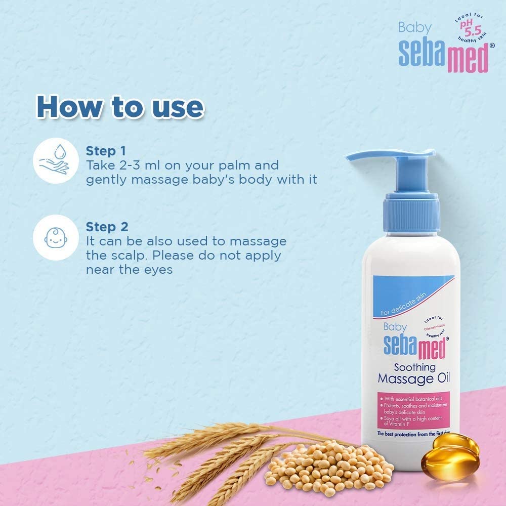 Sebamed Baby soothing massage oil, 150gm