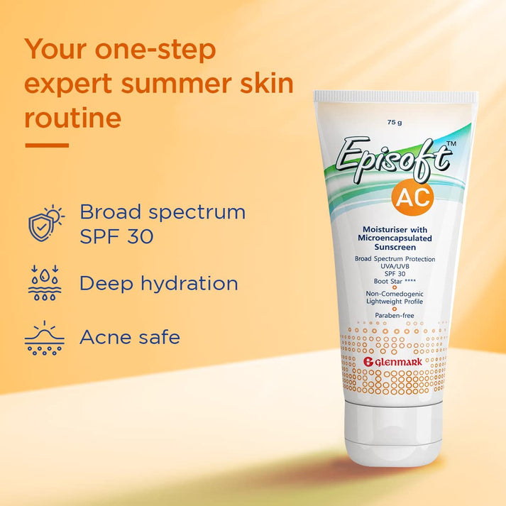 Episoft AC Sunscreen Cream SPF 30 ,75GM